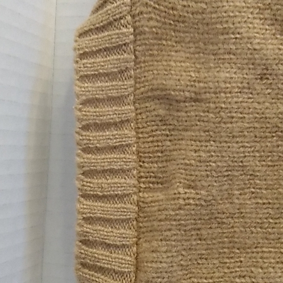 Ballymoor men's camel Shetland wool sweater size Large - Picture 6 of 7